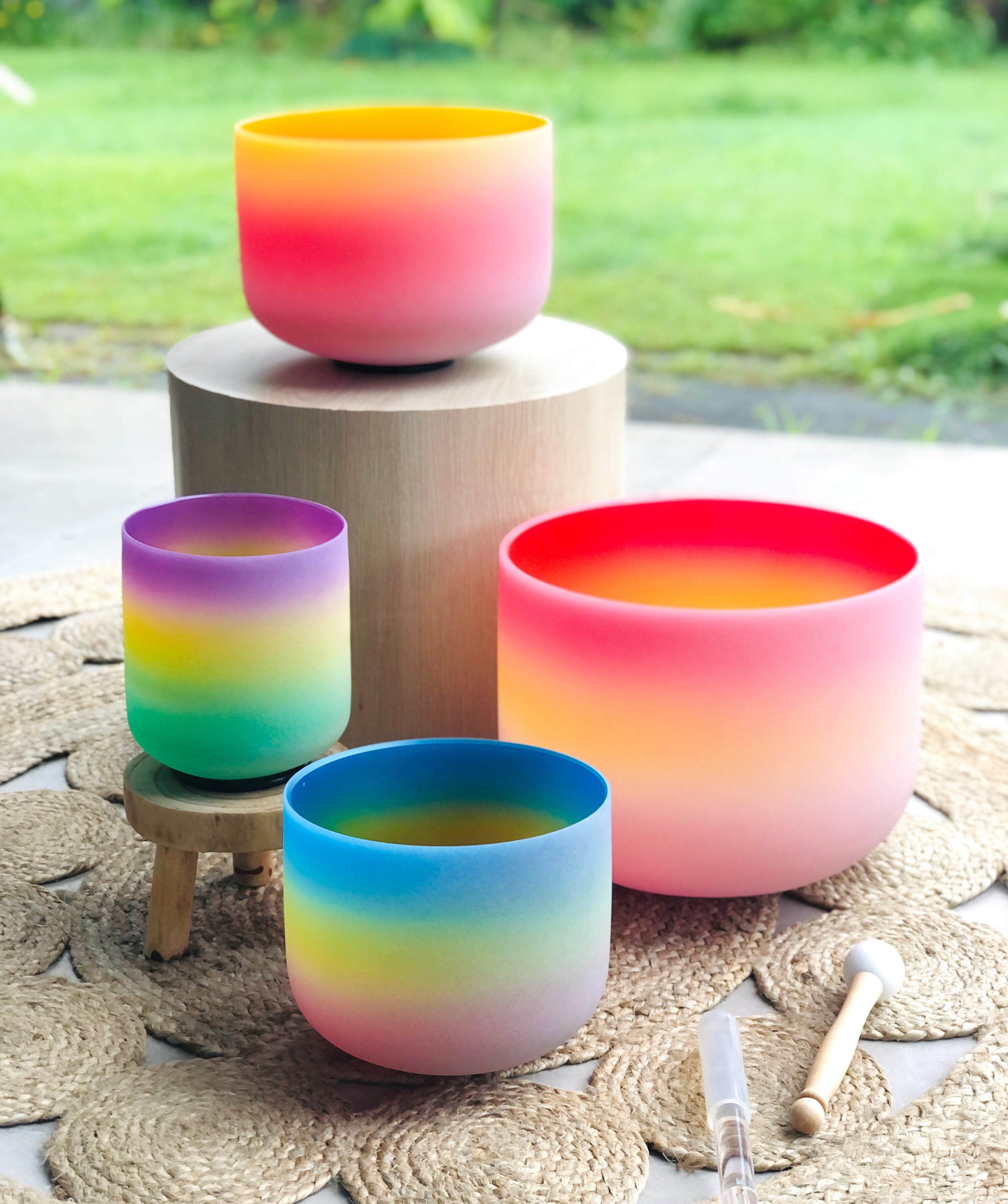 Chakra Rainbow Crystal Bowls
