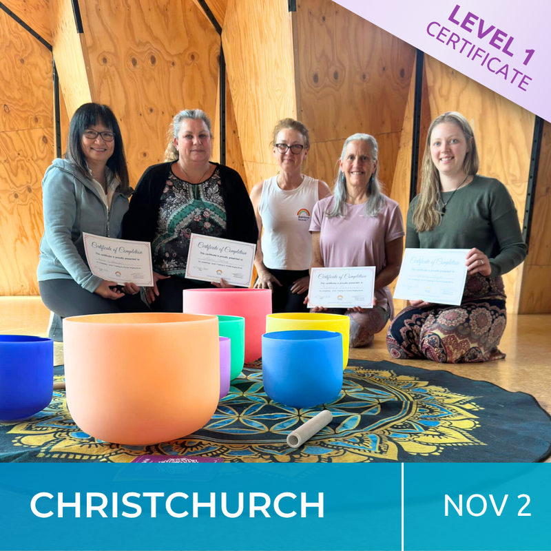 CHRISTCHURCH | Nov 2 | Level 1 Crystal Bowls Certificate | Half Day Class -SOLD OUT-