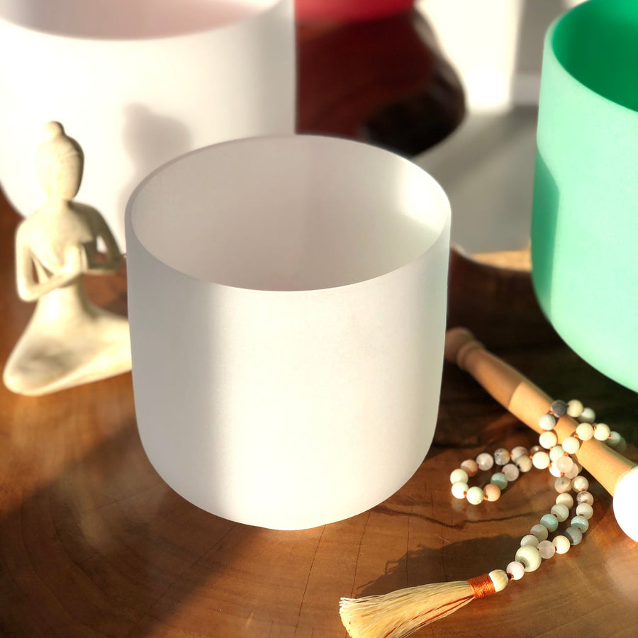 CROWN Chakra 6" Crystal Singing Bowl (White)