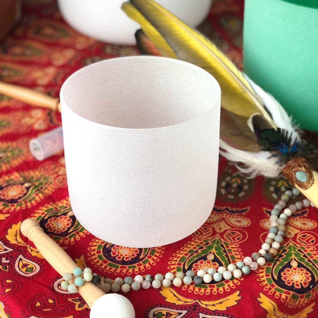Crown Chakra White Crystal Singing Bowl | High Vibrational Sound ...