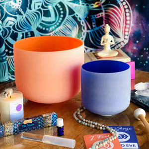 Goddess Set – Sacral & Third Eye Chakra Crystal Singing Bowls