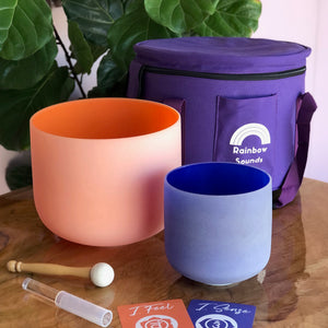 Goddess Set – Sacral & Third Eye Chakra Crystal Singing Bowls