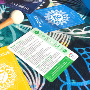 Meditation Accessories Pack: Mala Beads + Chakra Cards