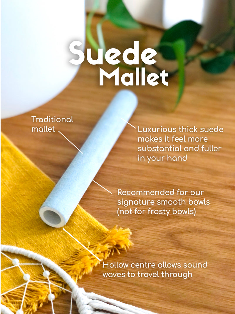 suede mallet for crystal singing bowls