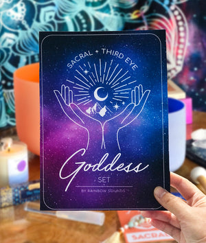 Goddess Set – Sacral & Third Eye Chakra Crystal Singing Bowls