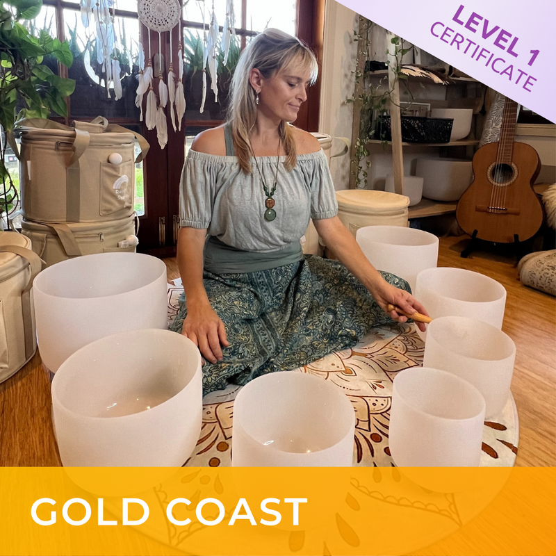 GOLD COAST Aug 1 - 2026 | Level 1 Crystal Bowls Certificate | Half Day Class