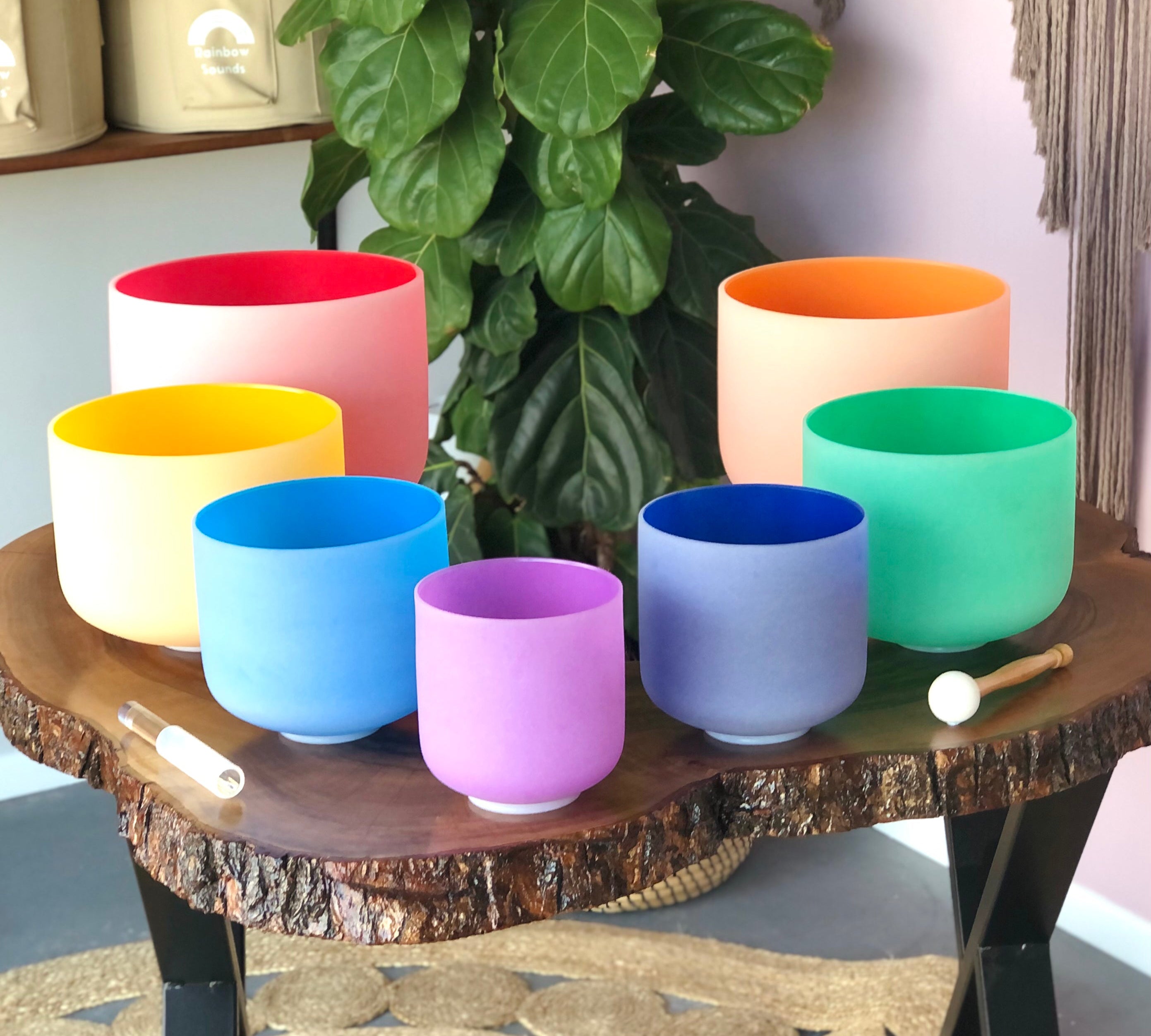 Set of 7 Crystal Sound Healing Bowls 
