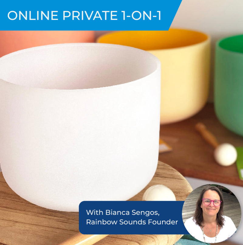 Live ONLINE 1 on 1 Training  | Sound Bath Practitioner Training With Crystal Bowls