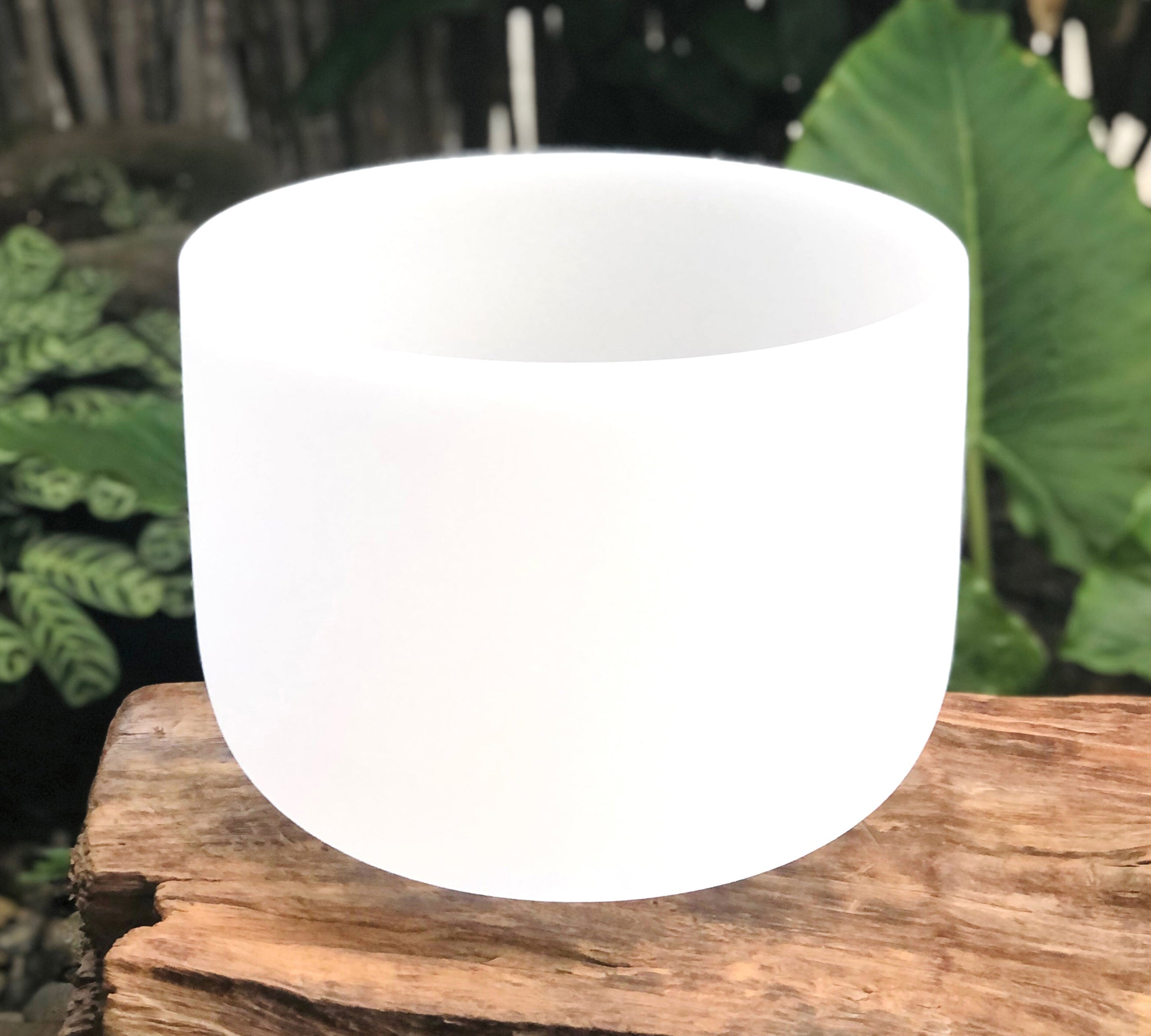 Sacral white crystal singing bowl australia
