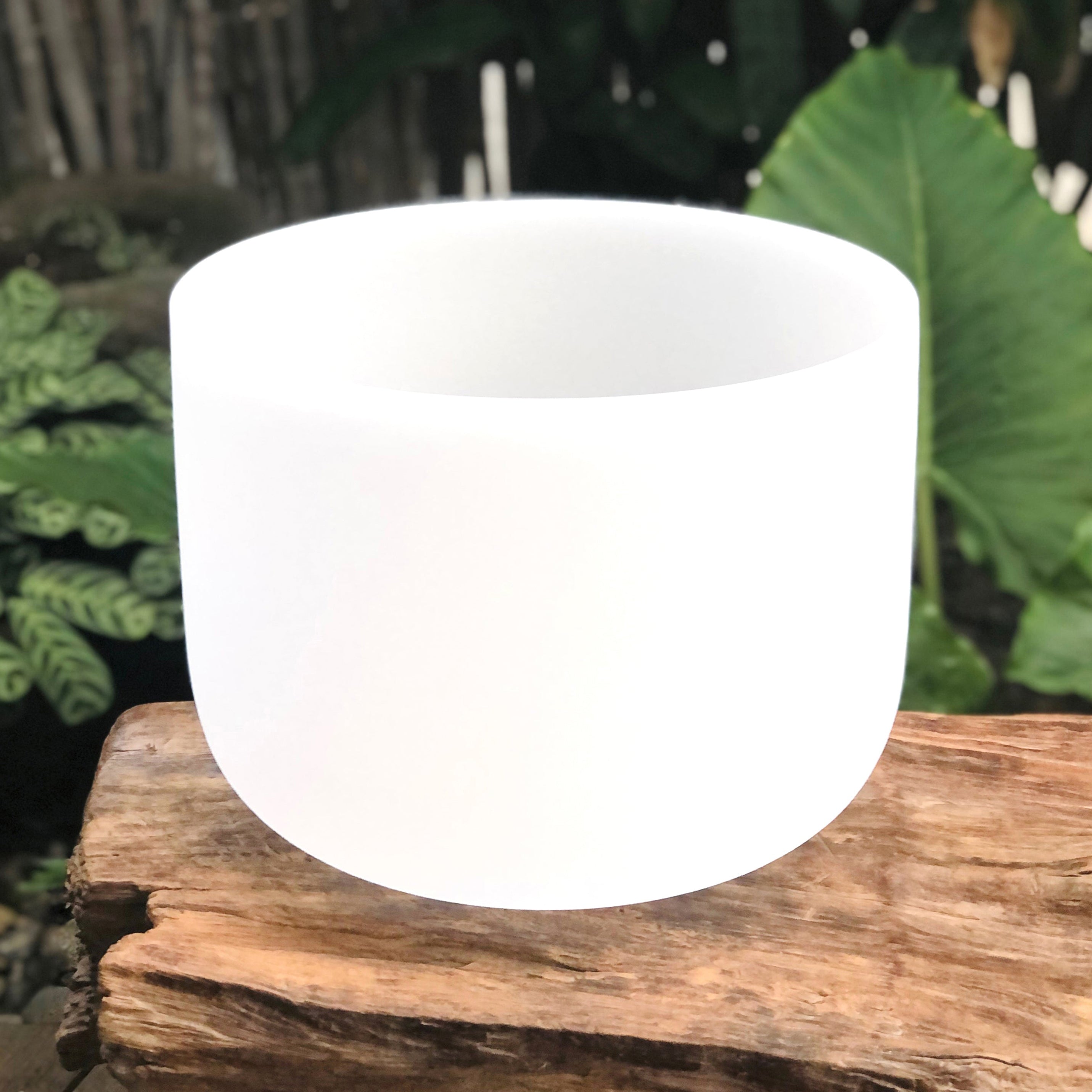 Sacral white crystal singing bowl australia