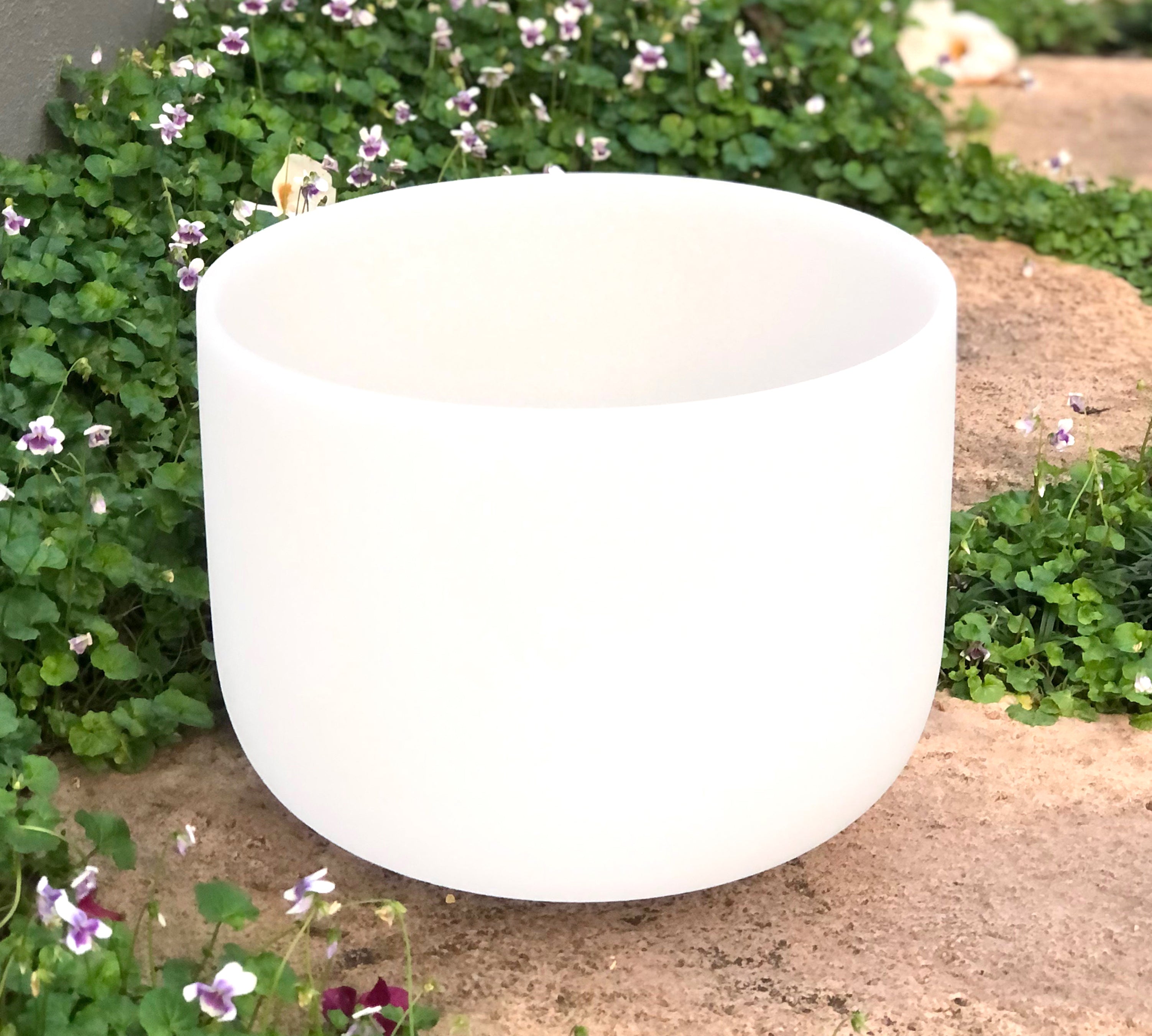 Solar Plexus white crystal singing bowl australia
