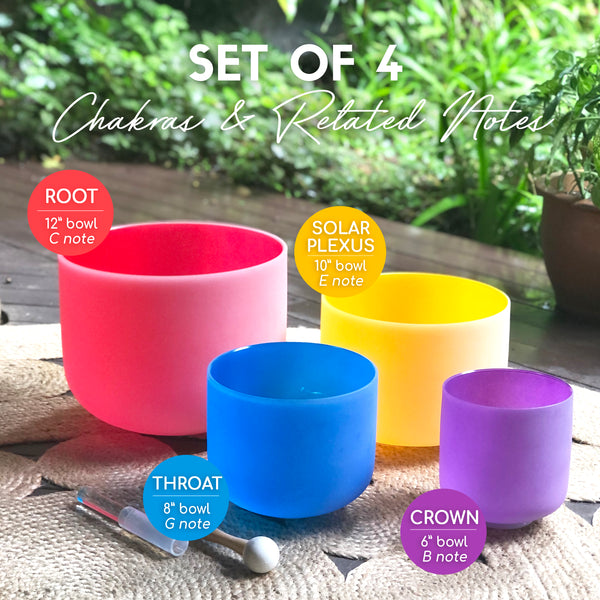 Load image into Gallery viewer, Root bowl in set of 4 crystal singing bowls
