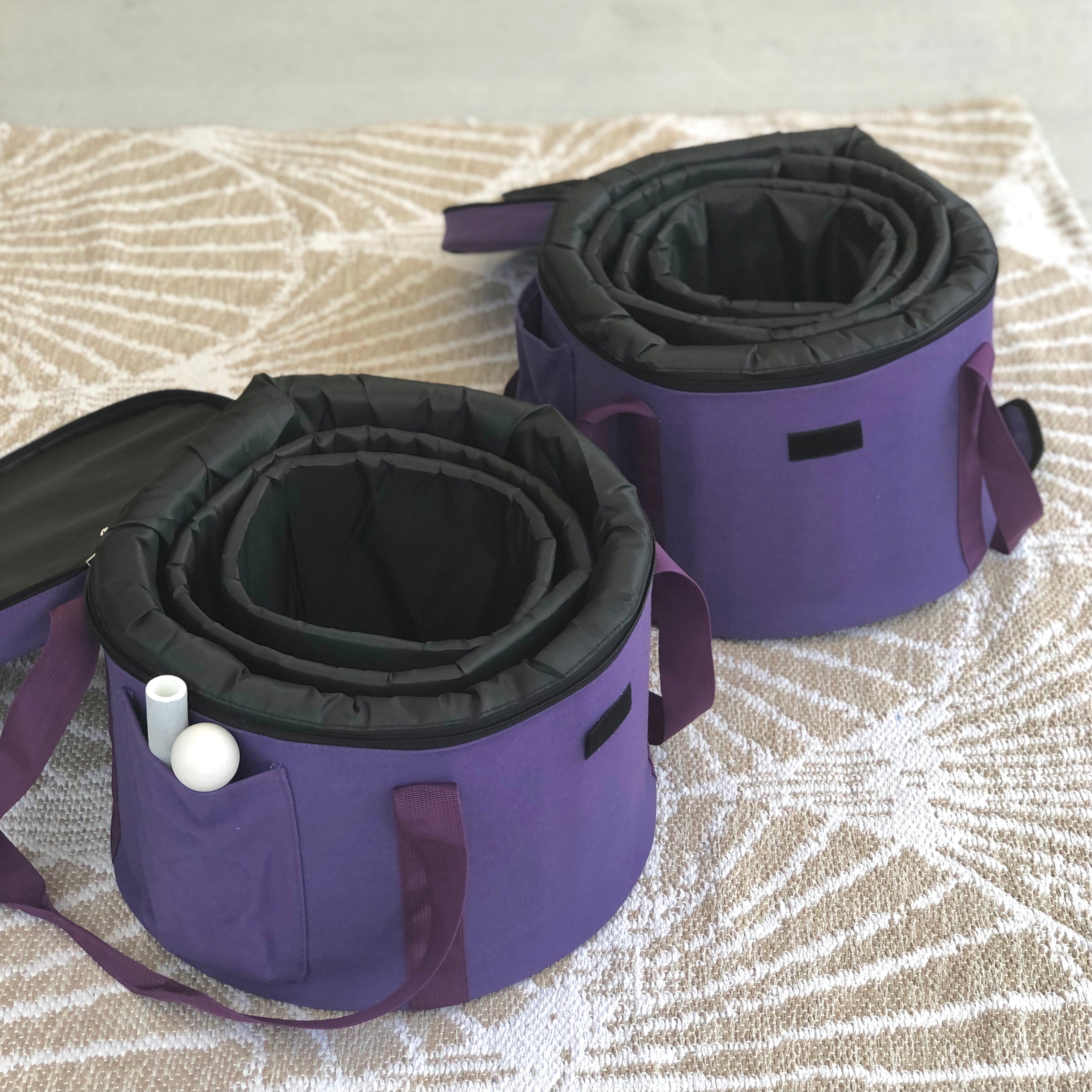 2 x Purple Carry Bags (holds set of 7 bowls)