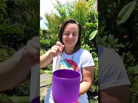 Load and play video in Gallery viewer, Crown chakra crystal singing bowl
